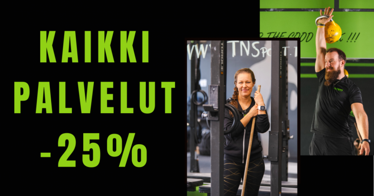 TNSport palveluita Joulukuun -25%