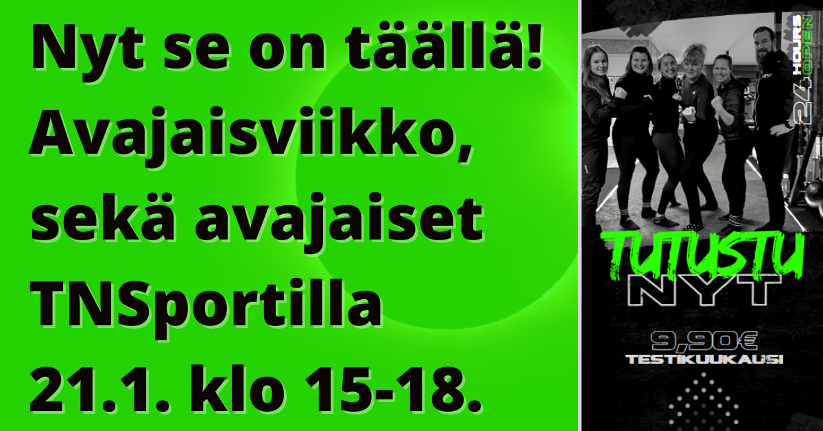 Ilmaiset treenit TNSportilla viikolla 3.