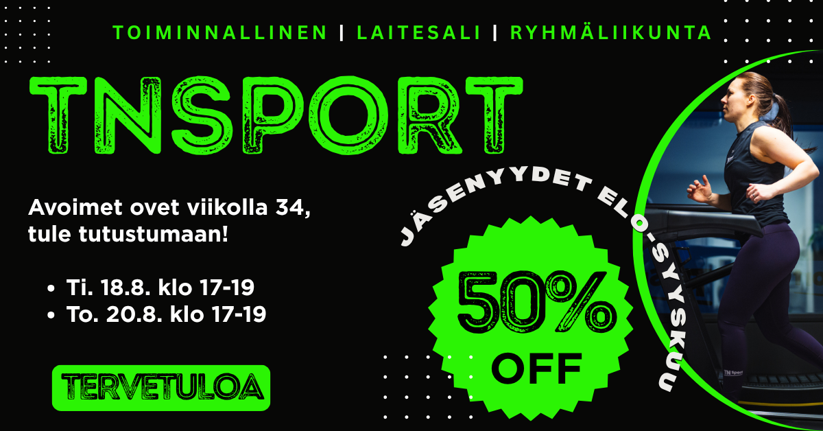 Syystarjous -50% ja avoimet ovet