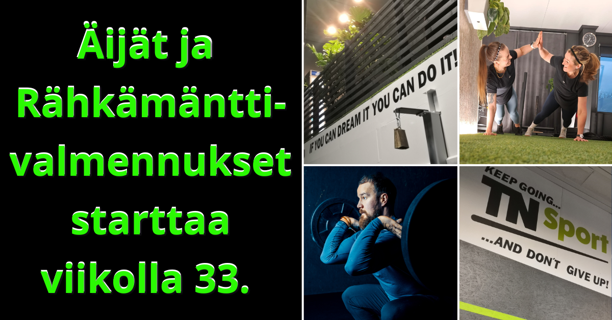 Naisten ja miesten ryhmät jatkuvat taas viikolla 33!